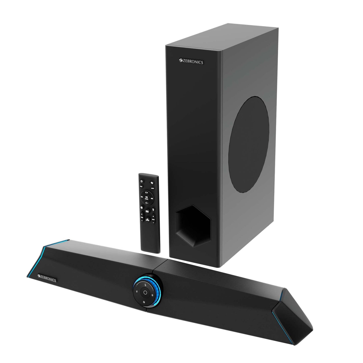 ZEBRONICS Juke BAR 7600 Soundbar, 300 Watts, 5.1 Surround, Dual Rear Satellites, Triple Driver Soundbar, 6.5"" Subwoofer, Bluetooth | HDMI (ARC) | Optical | USB | AUX