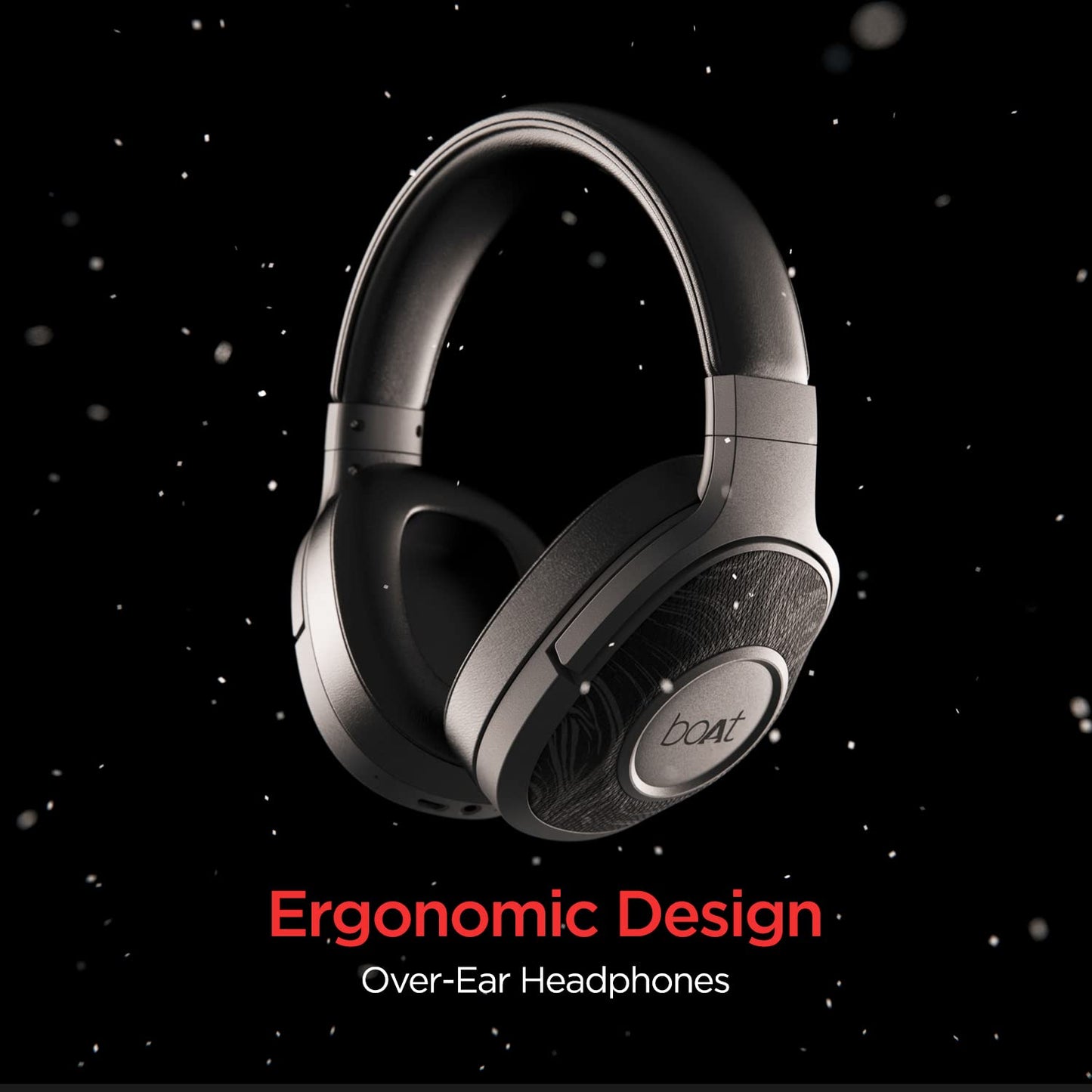 boAt Rockerz 550/Rockerz 558 Over Ear Bluetooth Headphones with Upto 20 Hours Playback, 50MM Drivers, Soft Padded Ear Cushions and Physical Noise Isolation(Black)