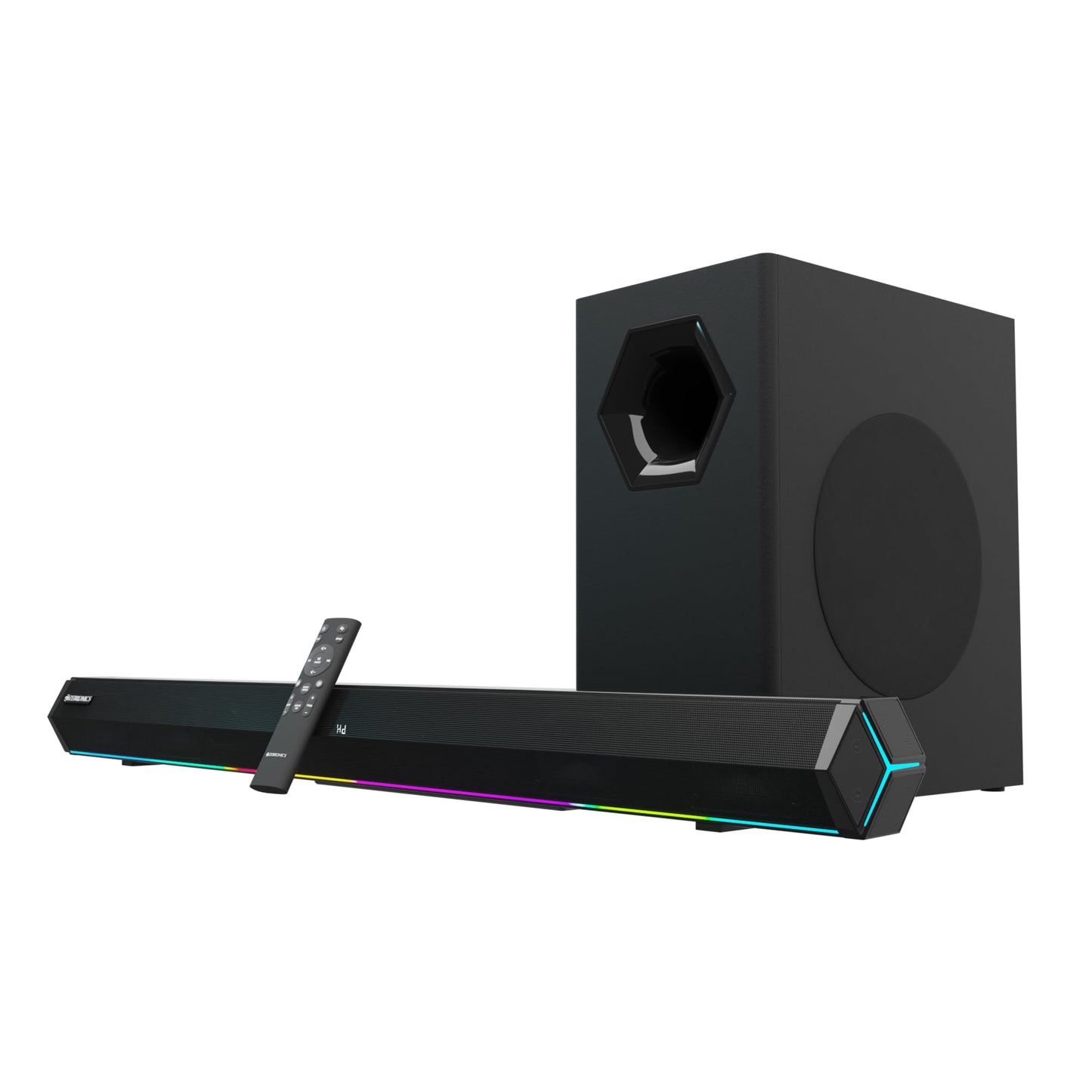 ZEBRONICS Juke BAR 7600 Soundbar, 300 Watts, 5.1 Surround, Dual Rear Satellites, Triple Driver Soundbar, 6.5"" Subwoofer, Bluetooth | HDMI (ARC) | Optical | USB | AUX