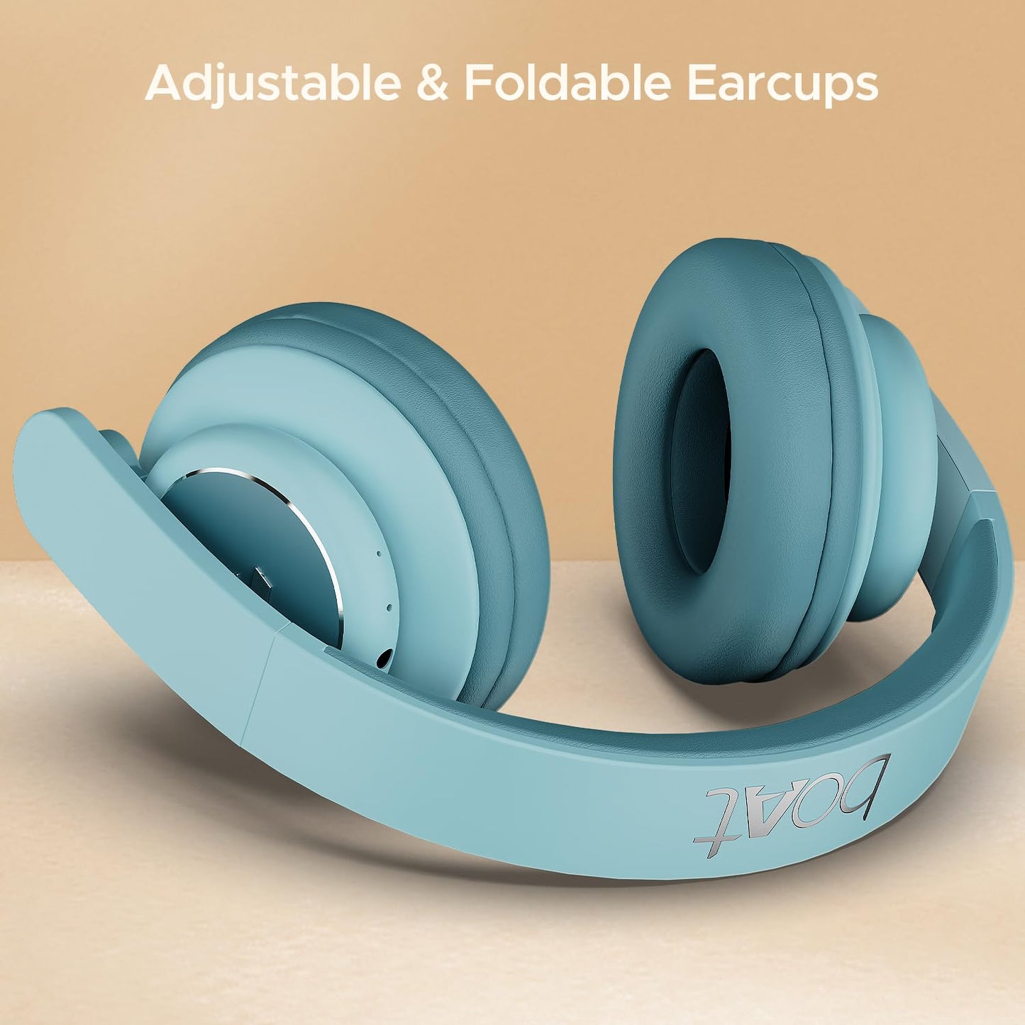 Boat Rockerz 450 Pro Bluetooth Wireless On Ear Headphones with Mic with 70 Hours Battery, 40Mm Drivers, Bluetooth V5.0 Padded Ear Cushions, Easy Access Controls and Voice Assistant(Aqua Blue)