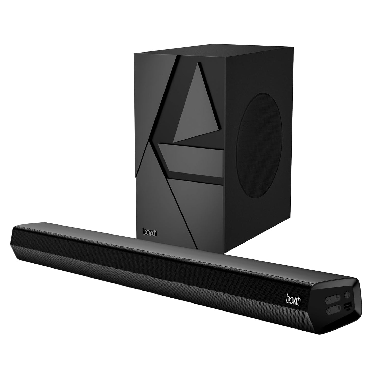 Boat Aavante Bar 610 Bluetooth Soundbar with 25W RMS Signature Sound, 2.0 Channel with Dual Passive Radiators, Upto 7 Hours Playback & Multi Connectivity(Charcoal Black)