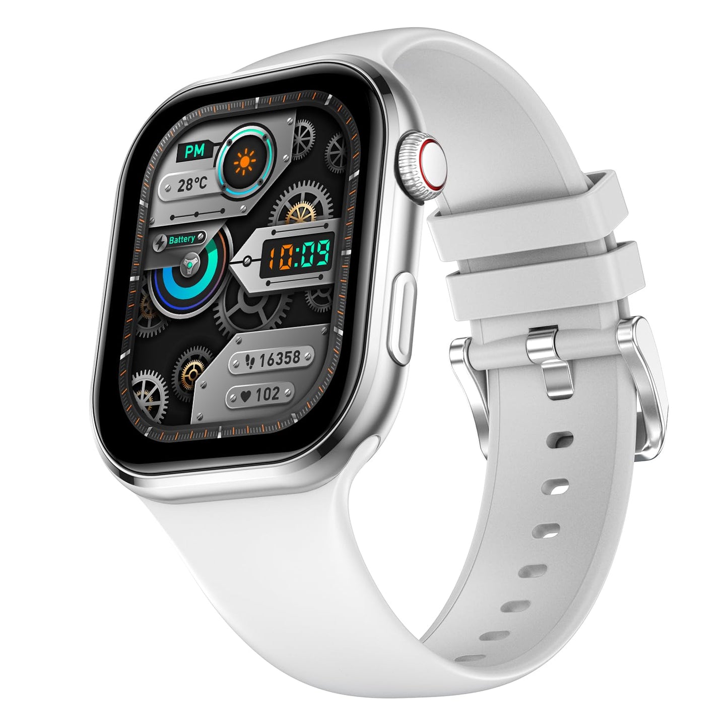 Fire-Boltt Brillia Smart Watch with 51.3mm (2.02 inch) AMOLED Display, Bluetooth Calling, SpO2, Heart Rate Monitoring, 120+ Sports Modes (Brillia, Black)