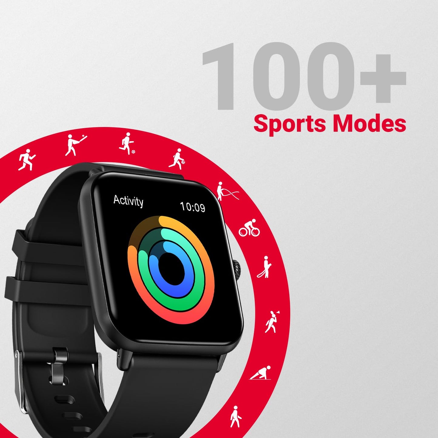 Fire-Boltt Ninja Call Pro Plus Smart Watch 1.83 inch with Bluetooth Calling, AI Voice Assistance, 100 Sports Modes IP67 Rating, 240 * 280 Pixel High Resolution (Black)