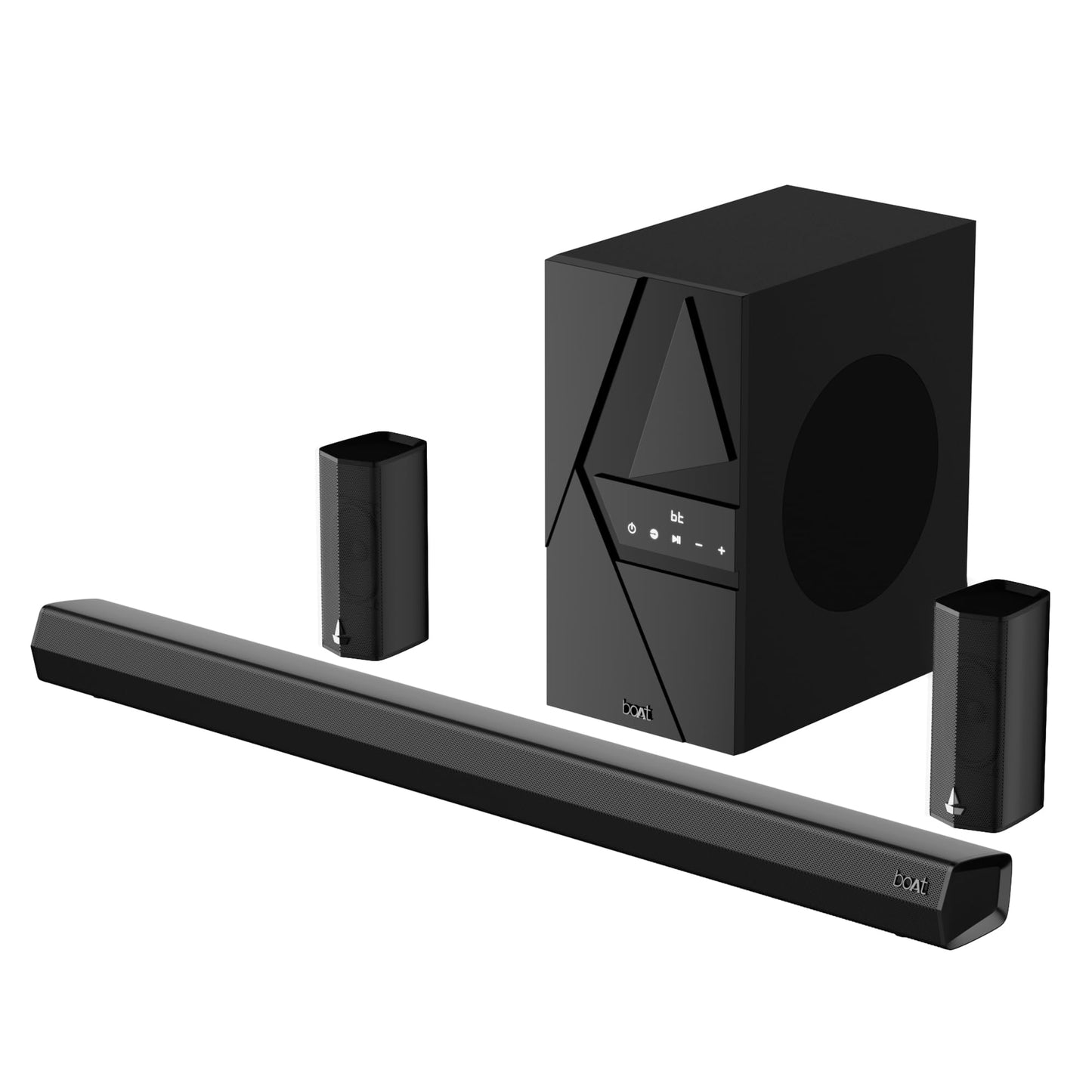 boAt Aavante Bar Azure Pro, 550 W Sound, 5.1CH with Wireless Rear Satellite Speakers, EQ Modes, BTv5.4,Multiple Ports, Master Remote, Bluetooth Sound Bar, Home Theatre Soundbar Speaker (Premium Black)