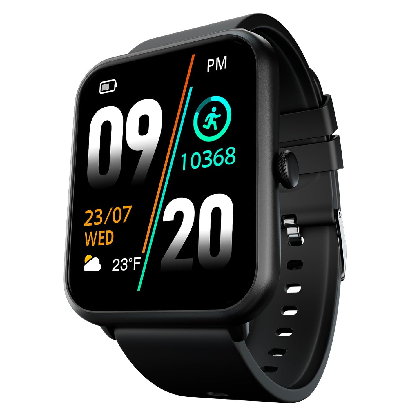 Fire-Boltt Ninja Call Pro Max Smart Watch 2.01 inch Display, Bluetooth Calling, 120+ Sports Modes, Health Suite, Voice Assistance (Black SS)