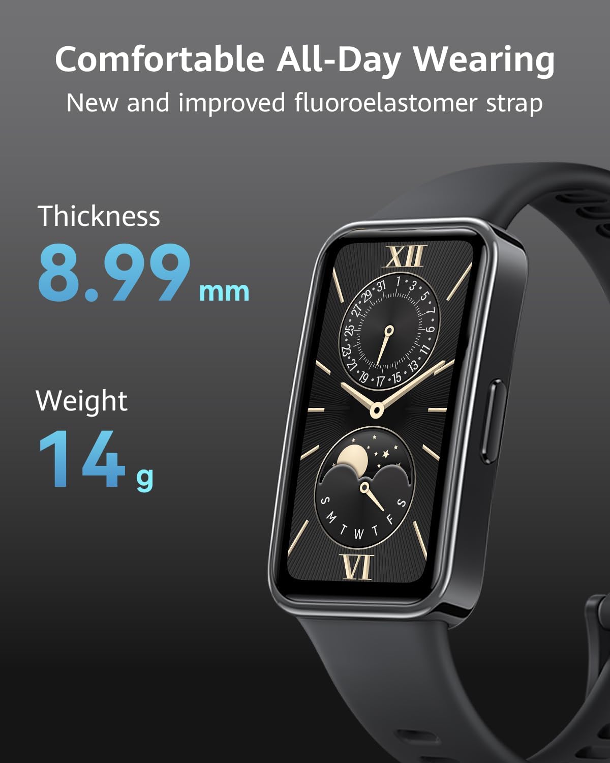 Huawei Band 9, Comfortable All-Day Wearing, Sleep Tracking, Fast Charging, Durable Battery, Intelligent Brightness Adjustments, 100 Different Workout Modes, Compatible with iOS&Android (Pink)