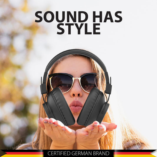 Blaupunkt Newly Launched BH41 Bluetooth Wireless Over Ear Headphones I Long Playtime I 40MM Drivers I Foldable I Flexible & Light Weight I Built in Mic I TurboVolt Fast Charging