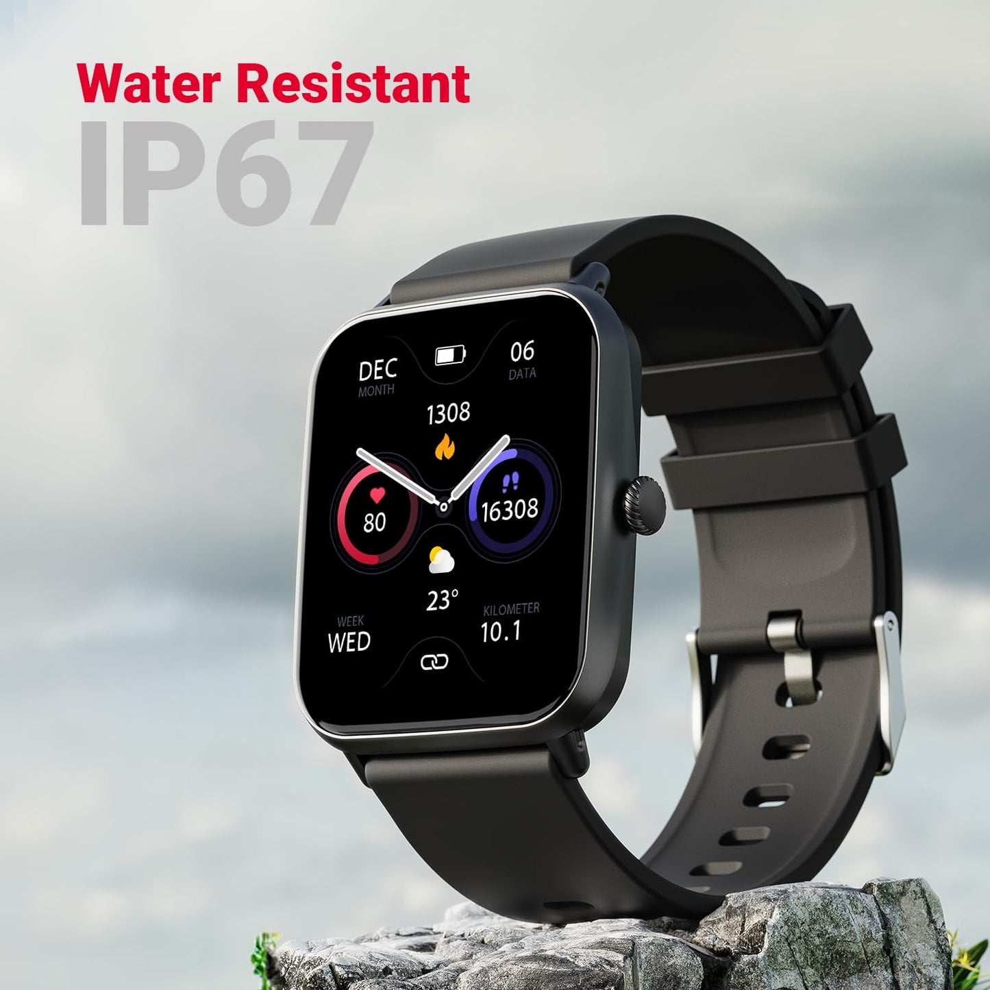Fire-Boltt Ninja Call Pro Plus Smart Watch 1.83 inch with Bluetooth Calling, AI Voice Assistance, 100 Sports Modes IP67 Rating, 240 * 280 Pixel High Resolution (Black)