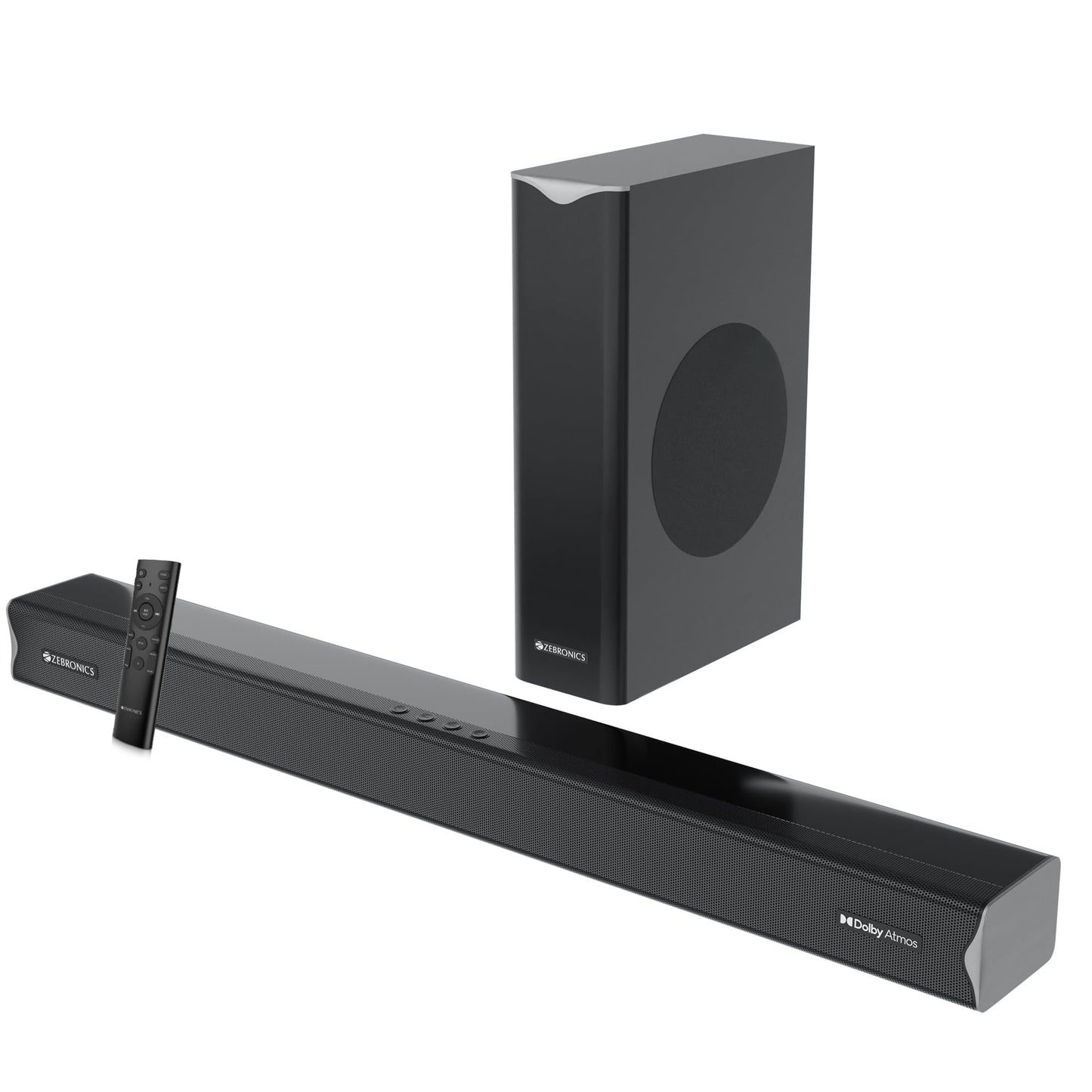 ZEBRONICS Juke BAR 7600 Soundbar, 300 Watts, 5.1 Surround, Dual Rear Satellites, Triple Driver Soundbar, 6.5"" Subwoofer, Bluetooth | HDMI (ARC) | Optical | USB | AUX