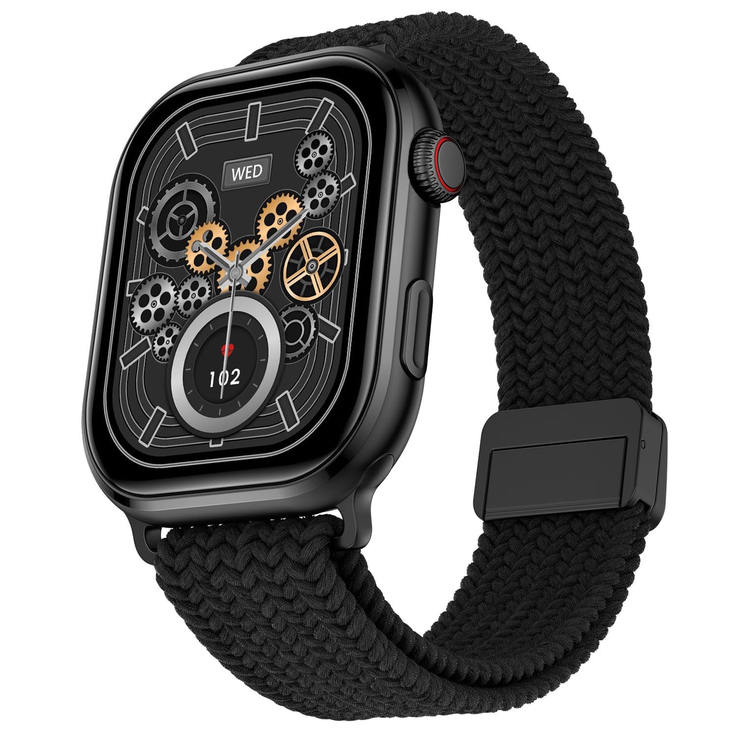 Fire-Boltt Brillia Smart Watch with 51.3mm (2.02 inch) AMOLED Display, Bluetooth Calling, SpO2, Heart Rate Monitoring, 120+ Sports Modes (Brillia, Black)
