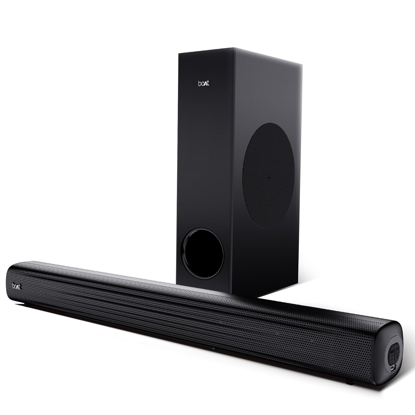 Boat Aavante Bar 610 Bluetooth Soundbar with 25W RMS Signature Sound, 2.0 Channel with Dual Passive Radiators, Upto 7 Hours Playback & Multi Connectivity(Charcoal Black)