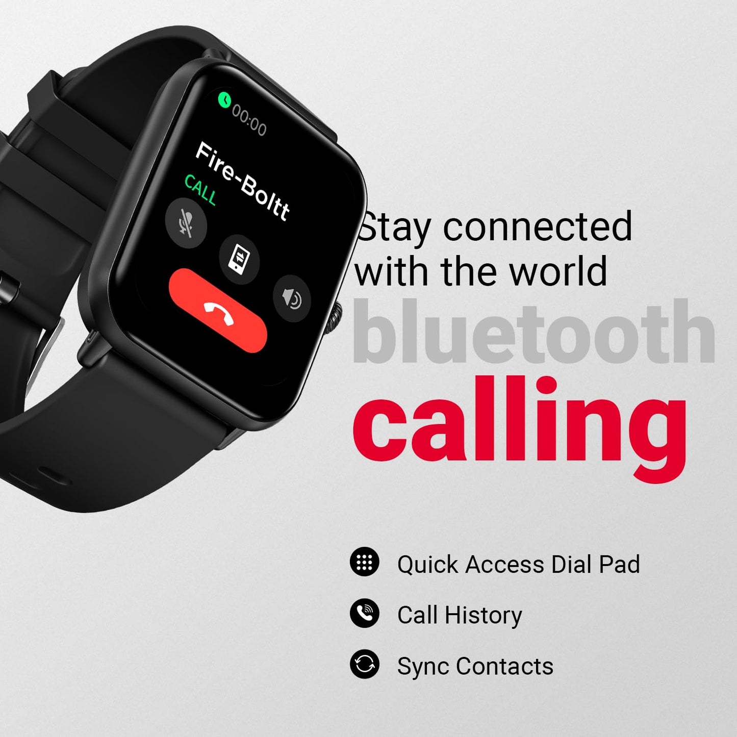 Fire-Boltt Ninja Call Pro Plus Smart Watch 1.83 inch with Bluetooth Calling, AI Voice Assistance, 100 Sports Modes IP67 Rating, 240 * 280 Pixel High Resolution (Black)