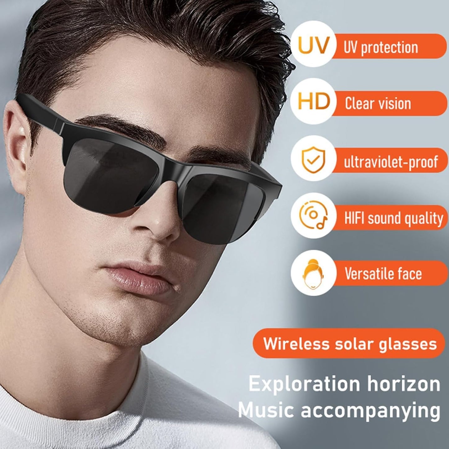 Calyrex Smart Glasses, Polarized Bluetooth Sunglasses, Built-in Mic & Speakers, Voice Assistant, UV Protection Audio Sun Glass