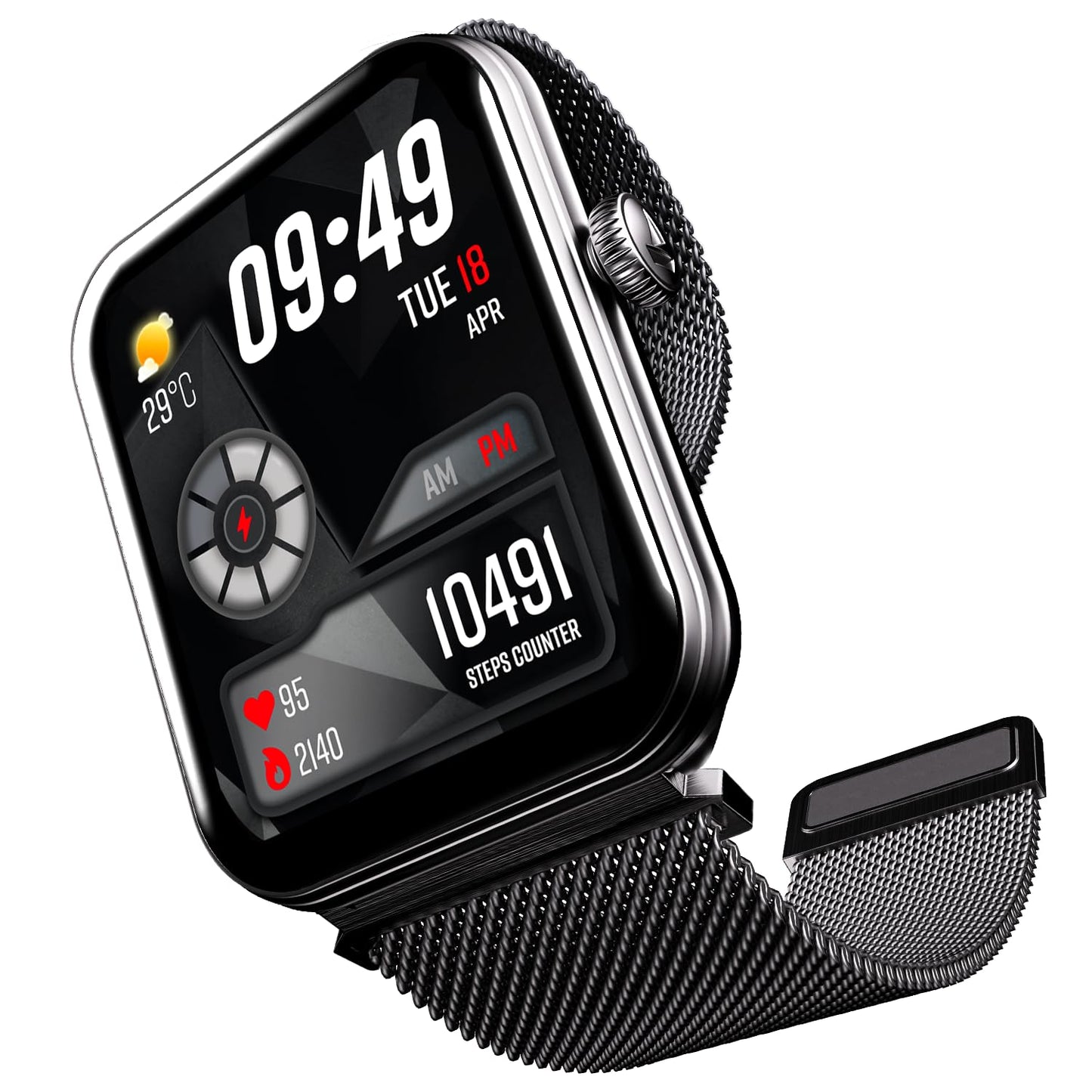 Boat Storm Call 3 w/Turn-by-Turn Navigation, 1.83" (4.6 cm) HD Display, Bluetooth Calling, Crest+ OS, QR Tray, Watch Face Studio, Coins, Emergency SOS Smart Watch for Men & Women(Active Black)