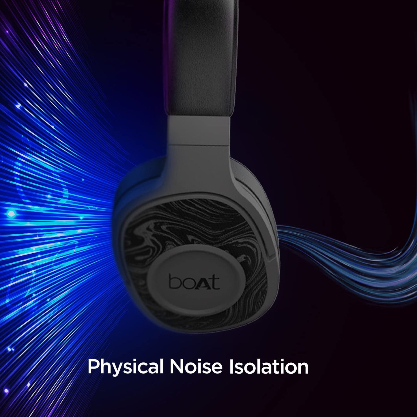 boAt Rockerz 550/Rockerz 558 Over Ear Bluetooth Headphones with Upto 20 Hours Playback, 50MM Drivers, Soft Padded Ear Cushions and Physical Noise Isolation(Black)