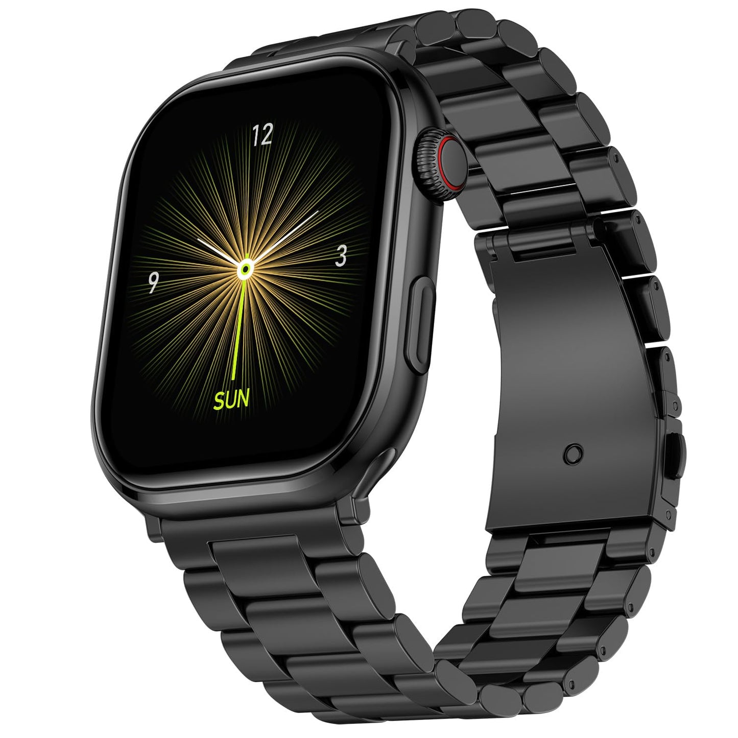 Fire-Boltt Brillia Smart Watch with 51.3mm (2.02 inch) AMOLED Display, Bluetooth Calling, SpO2, Heart Rate Monitoring, 120+ Sports Modes (Brillia, Black)