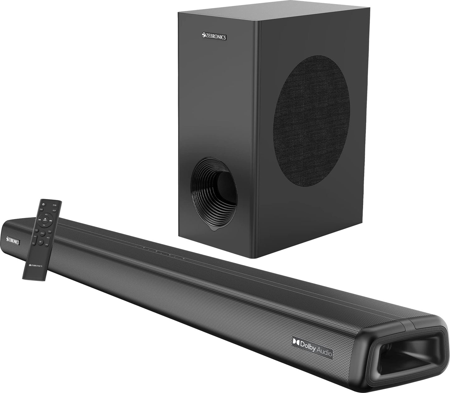 ZEBRONICS Juke BAR 7600 Soundbar, 300 Watts, 5.1 Surround, Dual Rear Satellites, Triple Driver Soundbar, 6.5"" Subwoofer, Bluetooth | HDMI (ARC) | Optical | USB | AUX