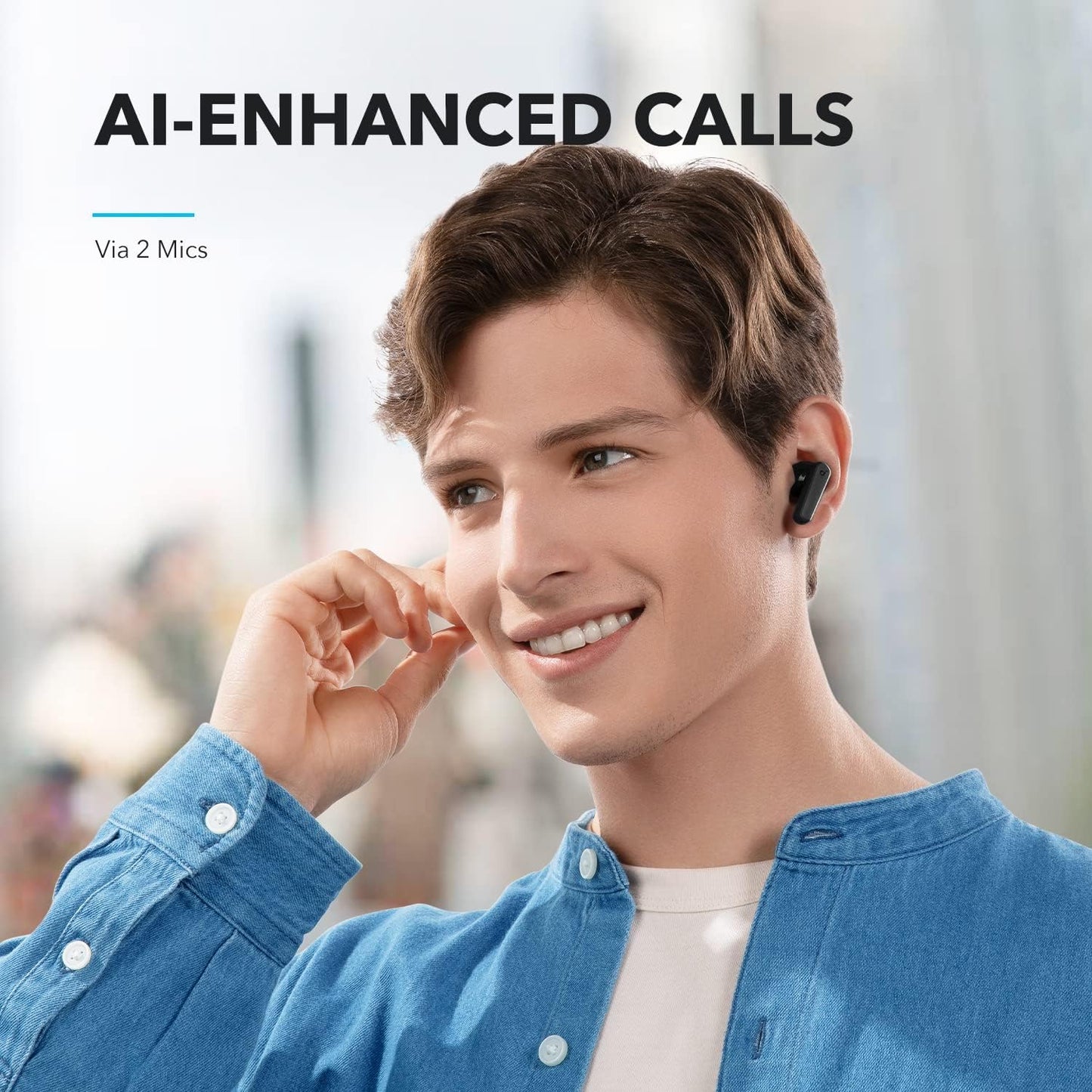 soundcore by Anker R50i VI True Wireless Earbuds, 10mm Drivers with Big Bass, Bluetooth 5.3, 30H Long Playtime, Water-Resistant, 2 Mics for AI Clear Calls, 22 Preset EQs, Customization via App
