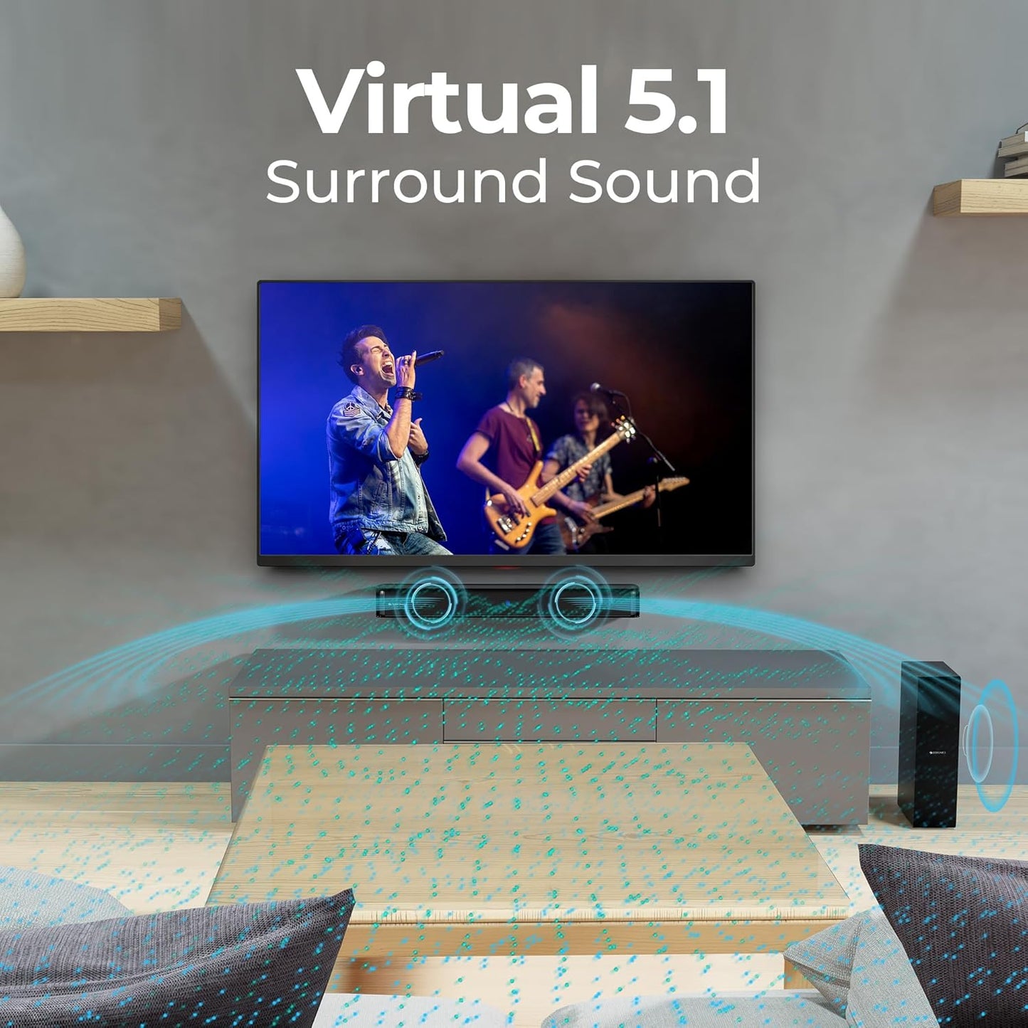 ZEBRONICS Juke BAR 3902 Soundbar with 140 Watts, HDMI (ARC), Optical, USB, AUX, Bluetooth v5.0, Virtual 5.1, Wall Mountable Design