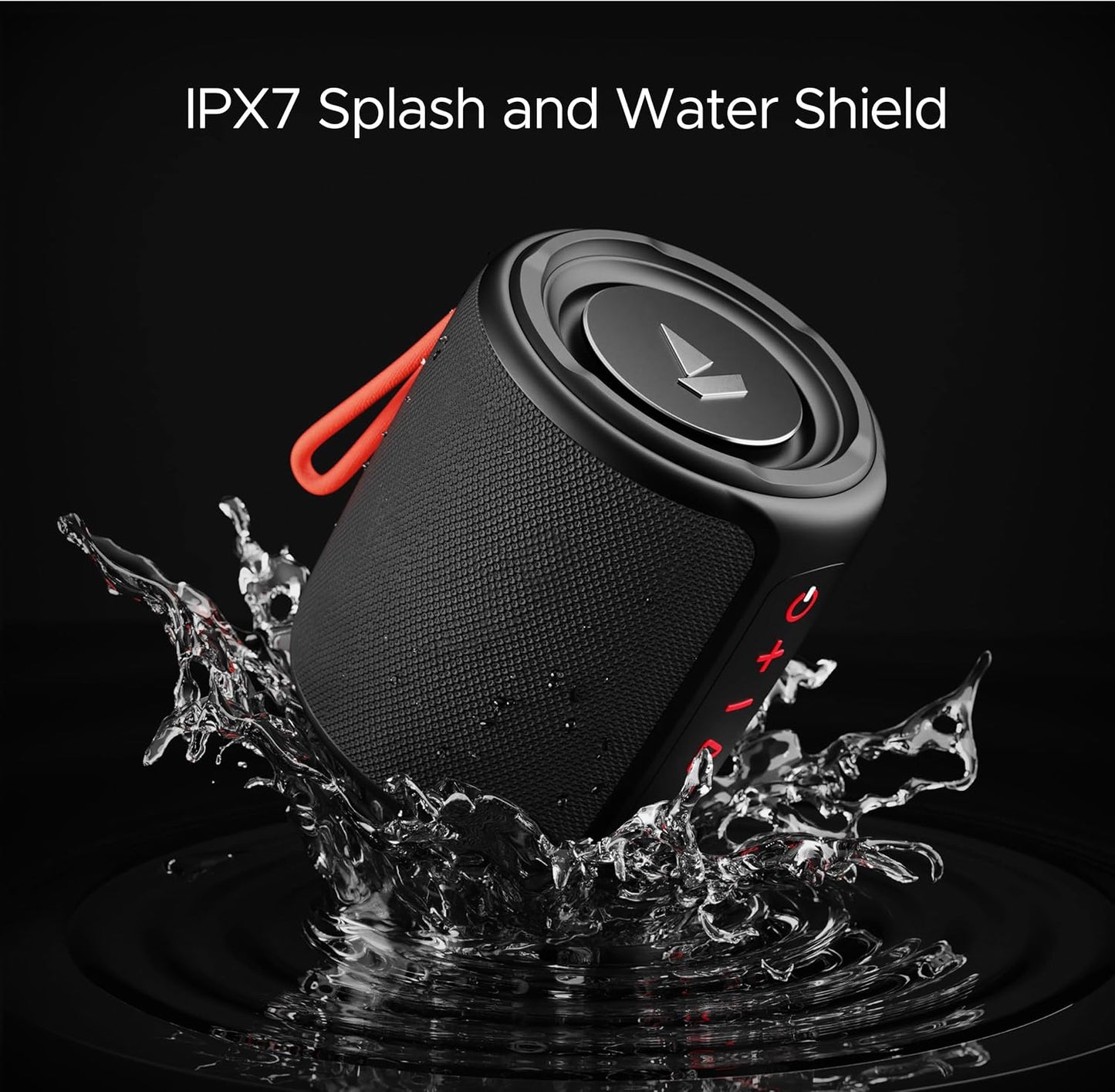 Boat Stone 352 Bluetooth Speaker with 10W RMS Stereo Sound, IPX7 Water Resistance, TWS Feature, Up to 12H Total Playtime, Multi-Compatibility Modes and Type-C Charging(Raging Black)