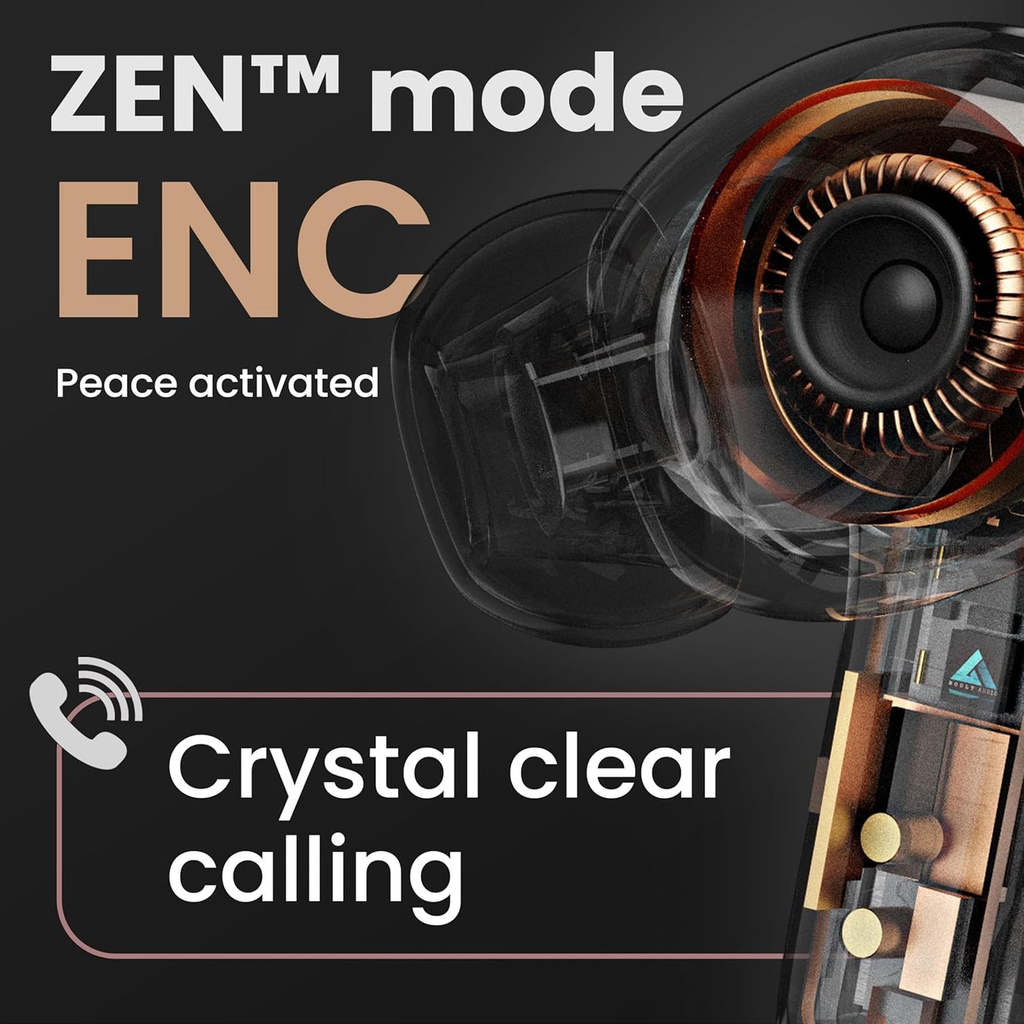 Boult Z20 Truly Wireless Bluetooth Ear Buds with 51H Playtime, Zen™ Calling ENC Mic, Made in India, Low Latency Gaming, Touch Controls, Rich Bass Drivers, TWS Earbuds Bluetooth Wireless (Jet Black)