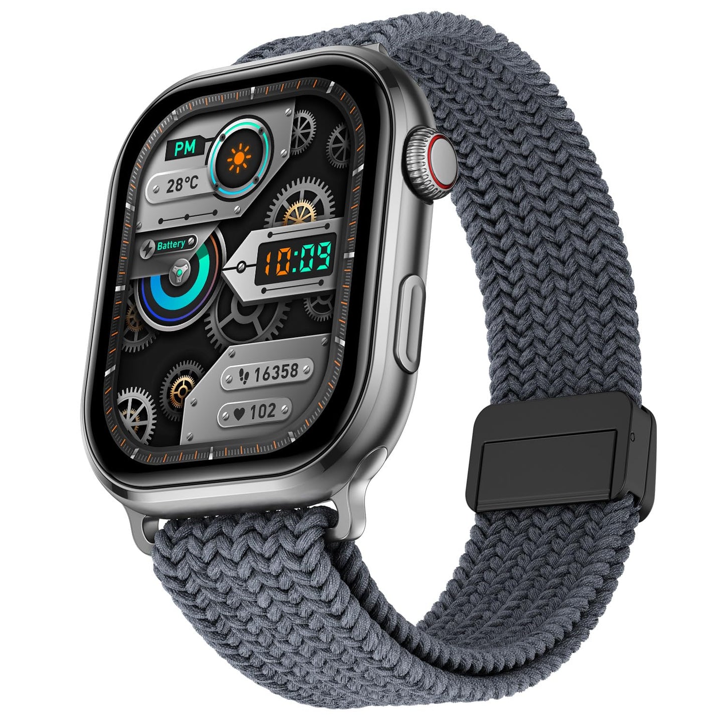 Fire-Boltt Brillia Smart Watch with 51.3mm (2.02 inch) AMOLED Display, Bluetooth Calling, SpO2, Heart Rate Monitoring, 120+ Sports Modes (Brillia, Black)