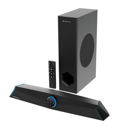 ZEBRONICS Juke BAR 7600 Soundbar, 300 Watts, 5.1 Surround, Dual Rear Satellites, Triple Driver Soundbar, 6.5"" Subwoofer, Bluetooth | HDMI (ARC) | Optical | USB | AUX