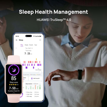Huawei Band 9, Comfortable All-Day Wearing, Sleep Tracking, Fast Charging, Durable Battery, Intelligent Brightness Adjustments, 100 Different Workout Modes, Compatible with iOS&Android (Black)