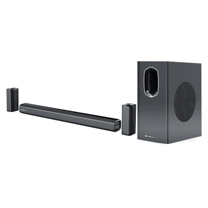 ZEBRONICS Juke BAR 7600 Soundbar, 300 Watts, 5.1 Surround, Dual Rear Satellites, Triple Driver Soundbar, 6.5"" Subwoofer, Bluetooth | HDMI (ARC) | Optical | USB | AUX