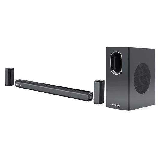 ZEBRONICS Juke BAR 7600 Soundbar, 300 Watts, 5.1 Surround, Dual Rear Satellites, Triple Driver Soundbar, 6.5"" Subwoofer, Bluetooth | HDMI (ARC) | Optical | USB | AUX