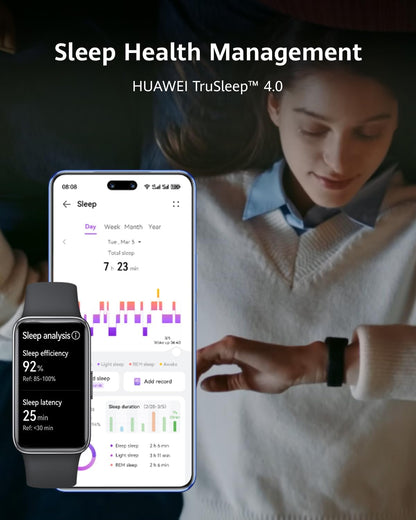 Huawei Band 9, Comfortable All-Day Wearing, Sleep Tracking, Fast Charging, Durable Battery, Intelligent Brightness Adjustments, 100 Different Workout Modes, Compatible with iOS&Android (Pink)