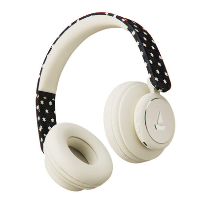 boAt Rockerz 450, 15 HRS Battery, 40mm Drivers, Padded Ear Cushions, Integrated Controls, Dual Modes, On Ear Bluetooth Headphones, Wireless Headphone with Mic (Luscious Black)