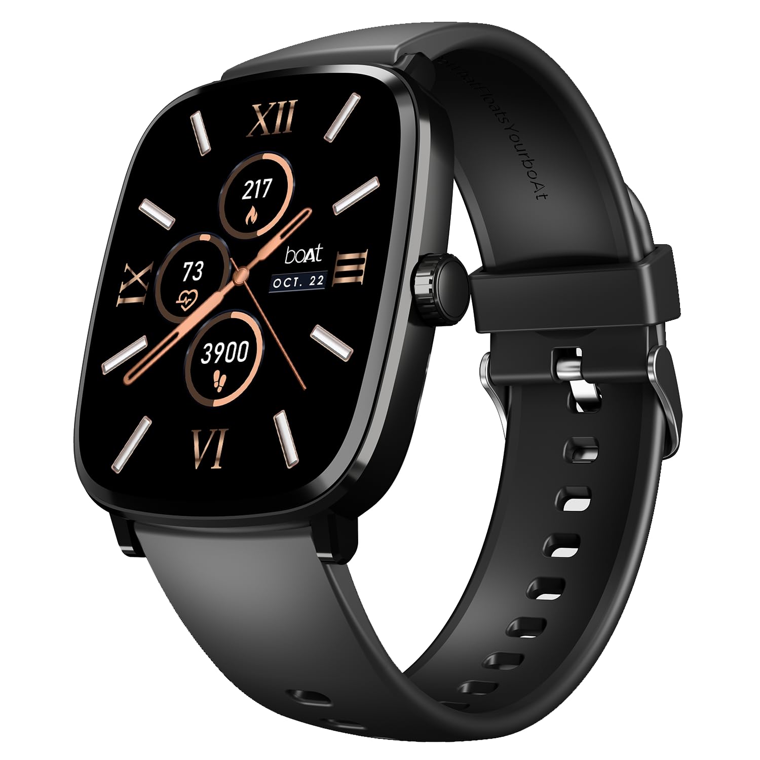 Boat Storm Call 3 w/Turn-by-Turn Navigation, 1.83" (4.6 cm) HD Display, Bluetooth Calling, Crest+ OS, QR Tray, Watch Face Studio, Coins, Emergency SOS Smart Watch for Men & Women(Active Black)