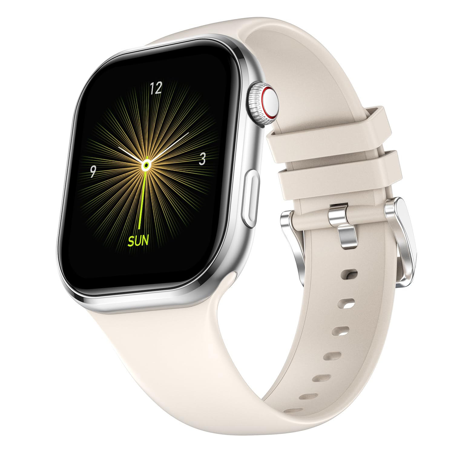 Fire-Boltt Brillia Smart Watch with 51.3mm (2.02 inch) AMOLED Display, Bluetooth Calling, SpO2, Heart Rate Monitoring, 120+ Sports Modes (Brillia, Black)