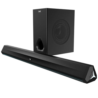 boAt Aavante Bar Azure Pro, 550 W Sound, 5.1CH with Wireless Rear Satellite Speakers, EQ Modes, BTv5.4,Multiple Ports, Master Remote, Bluetooth Sound Bar, Home Theatre Soundbar Speaker (Premium Black)