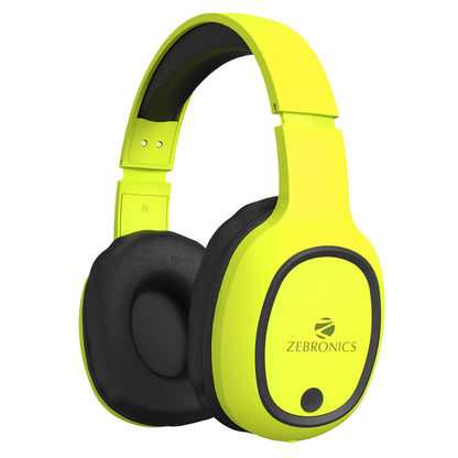 ZEBRONICS Thunder Bluetooth 5.3 Wireless Over Ear Headphones with 60H Backup, Gaming Mode, Dual Pairing, Enc, Aux, Micro Sd, Voice Assistant, Comfortable Earcups, Call Function (Teal Green)