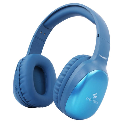 ZEBRONICS Thunder Bluetooth 5.3 Wireless Over Ear Headphones with 60H Backup, Gaming Mode, Dual Pairing, Enc, Aux, Micro Sd, Voice Assistant, Comfortable Earcups, Call Function (Teal Green)