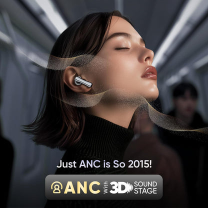 Mivi SuperPods Halo [Flagship Launch], 35dB ANC Active Noise Cancellation in Ear Ear Buds Wireless, Spatial Audio, 60HRS Battery,13mm Drivers, IPX4, v5.4 Bluetooth Earbuds with Mic