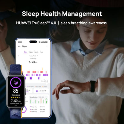Huawei Band 9, Comfortable All-Day Wearing, Sleep Tracking, Fast Charging, Durable Battery, Intelligent Brightness Adjustments, 100 Different Workout Modes, Compatible with iOS&Android (Black)