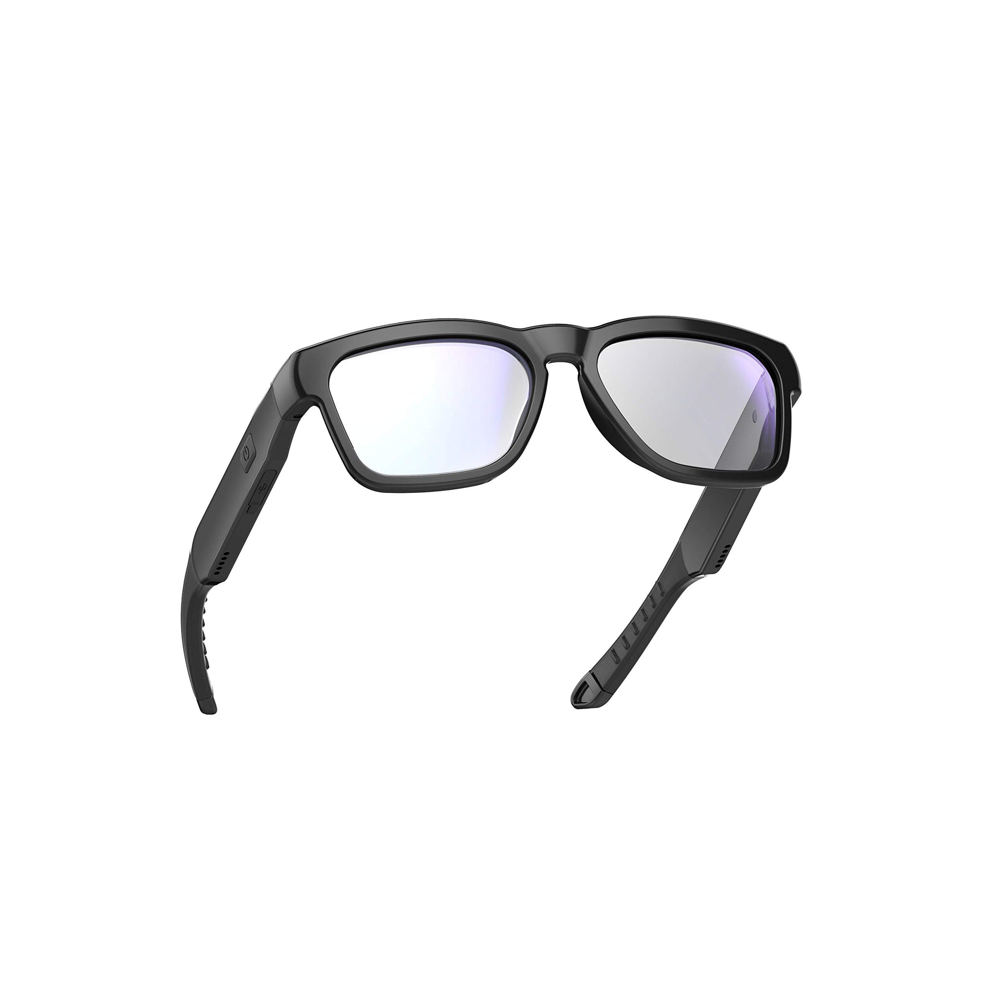 OhO sunshine Unisex-adult Audio Rectangular Polarized Sunglasses, Bluetooth 5.0 Version Wireless, Open Ear Style Listen Music and Calls - Pack of 1 (Black Frame-black Lens, One Size)