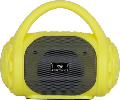 Zebronics ZEB-COUNTY 3W Wireless Bluetooth Portable Speaker With Supporting Carry Handle, USB, SD Card, AUX, FM & Call Function. (Black)