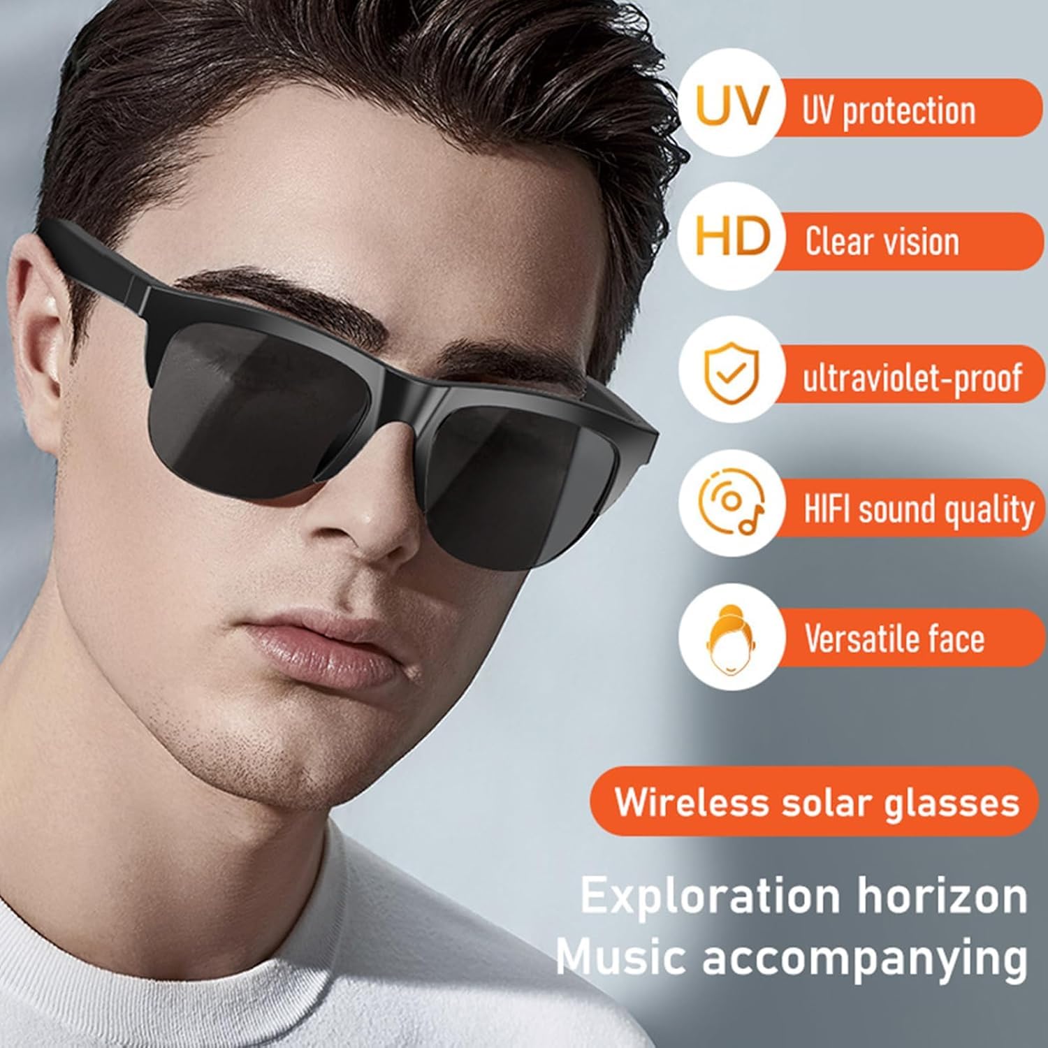 Calyrex Smart Glasses, Polarized Bluetooth Sunglasses, Built-in Mic & Speakers, Voice Assistant, UV Protection Audio Sun Glass
