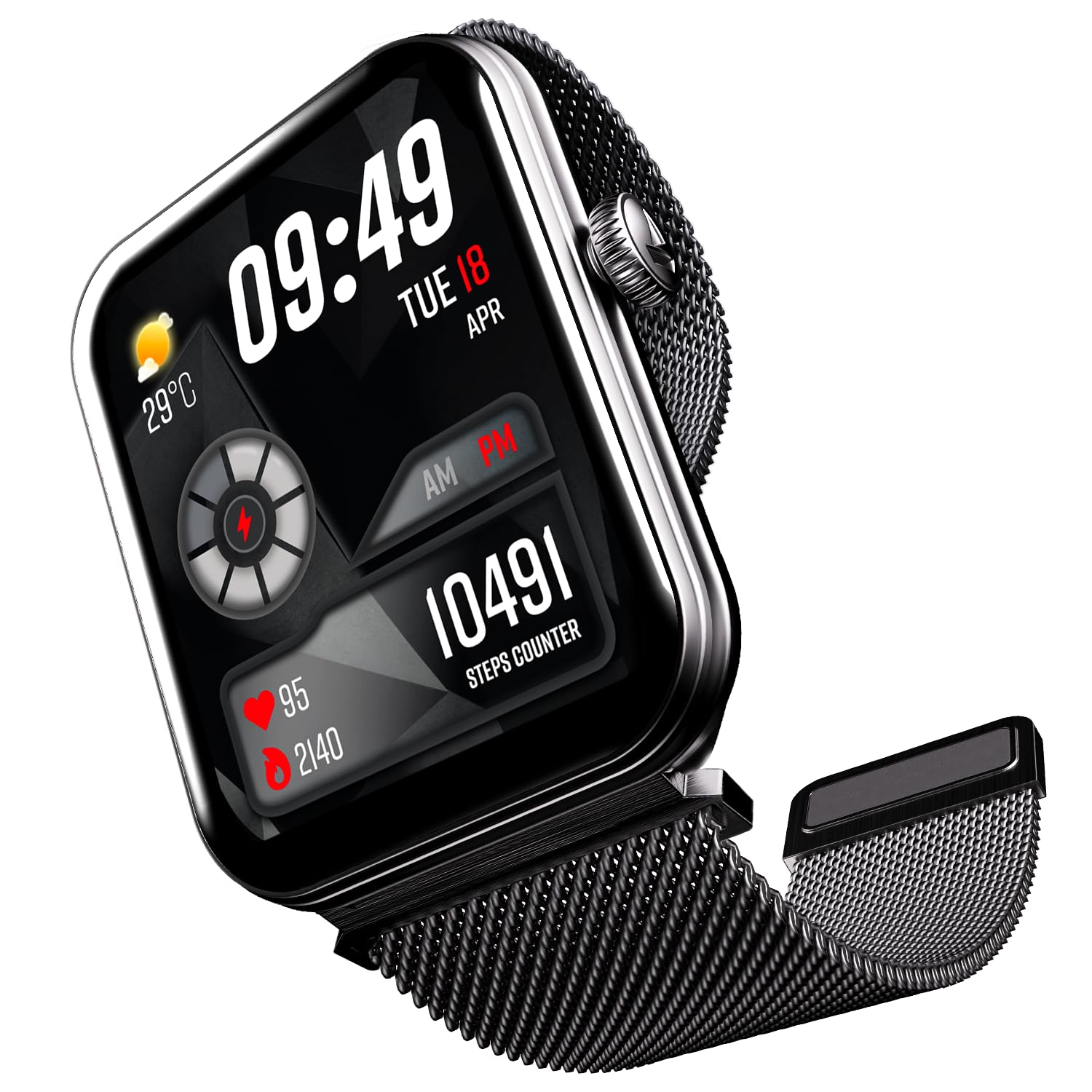 Boat Storm Call 3 w/Turn-by-Turn Navigation, 1.83" (4.6 cm) HD Display, Bluetooth Calling, Crest+ OS, QR Tray, Watch Face Studio, Coins, Emergency SOS Smart Watch for Men & Women(Active Black)