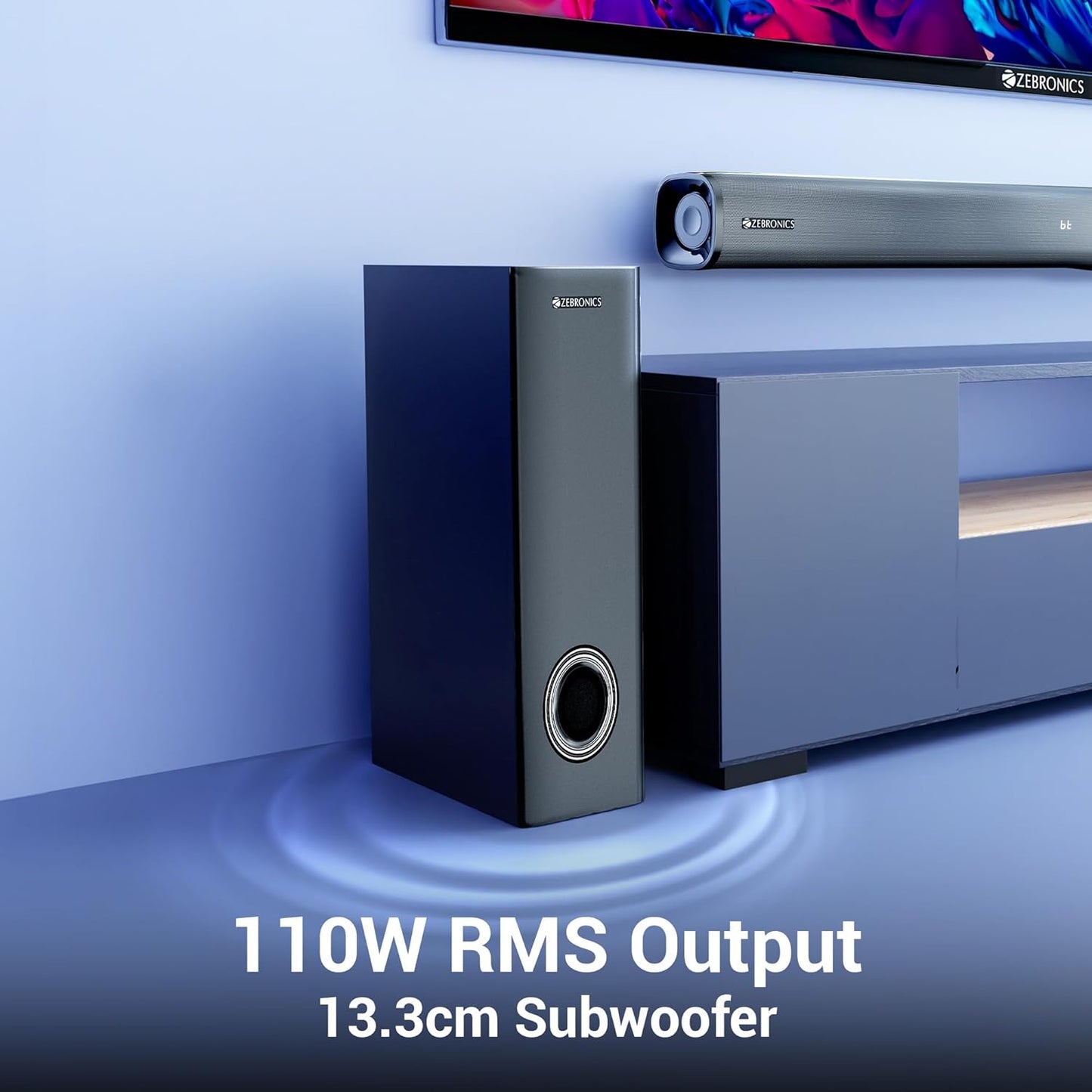 ZEBRONICS Juke BAR 6500, Dolby Soundbar, 200 Watts, Virtual 5.1 Surround, Dolby Audio, Dual Driver Soundbar, 5.25" Subwoofer, Bluetooth | HDMI (ARC) | Optical | USB | AUX