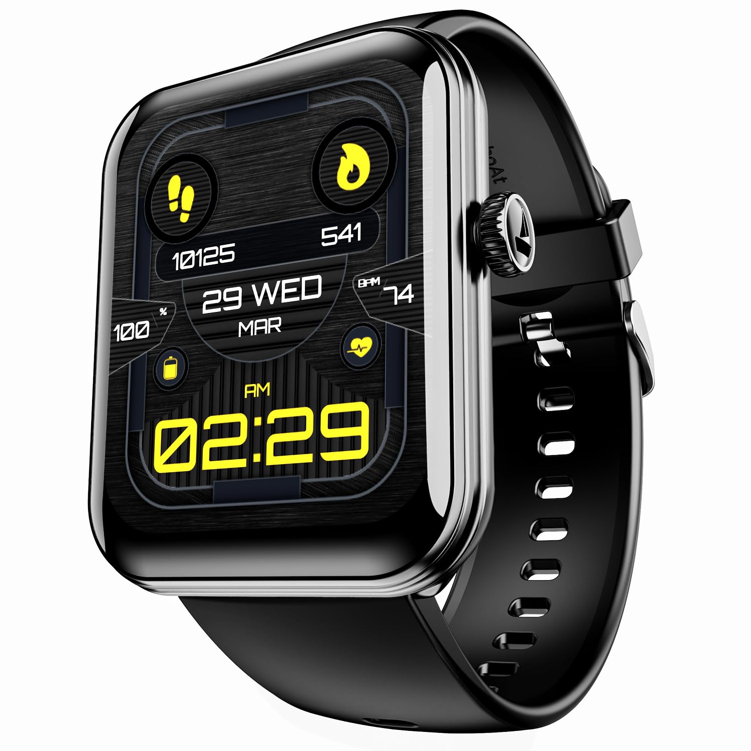 Boat Storm Call 3 w/Turn-by-Turn Navigation, 1.83" (4.6 cm) HD Display, Bluetooth Calling, Crest+ OS, QR Tray, Watch Face Studio, Coins, Emergency SOS Smart Watch for Men & Women(Active Black)