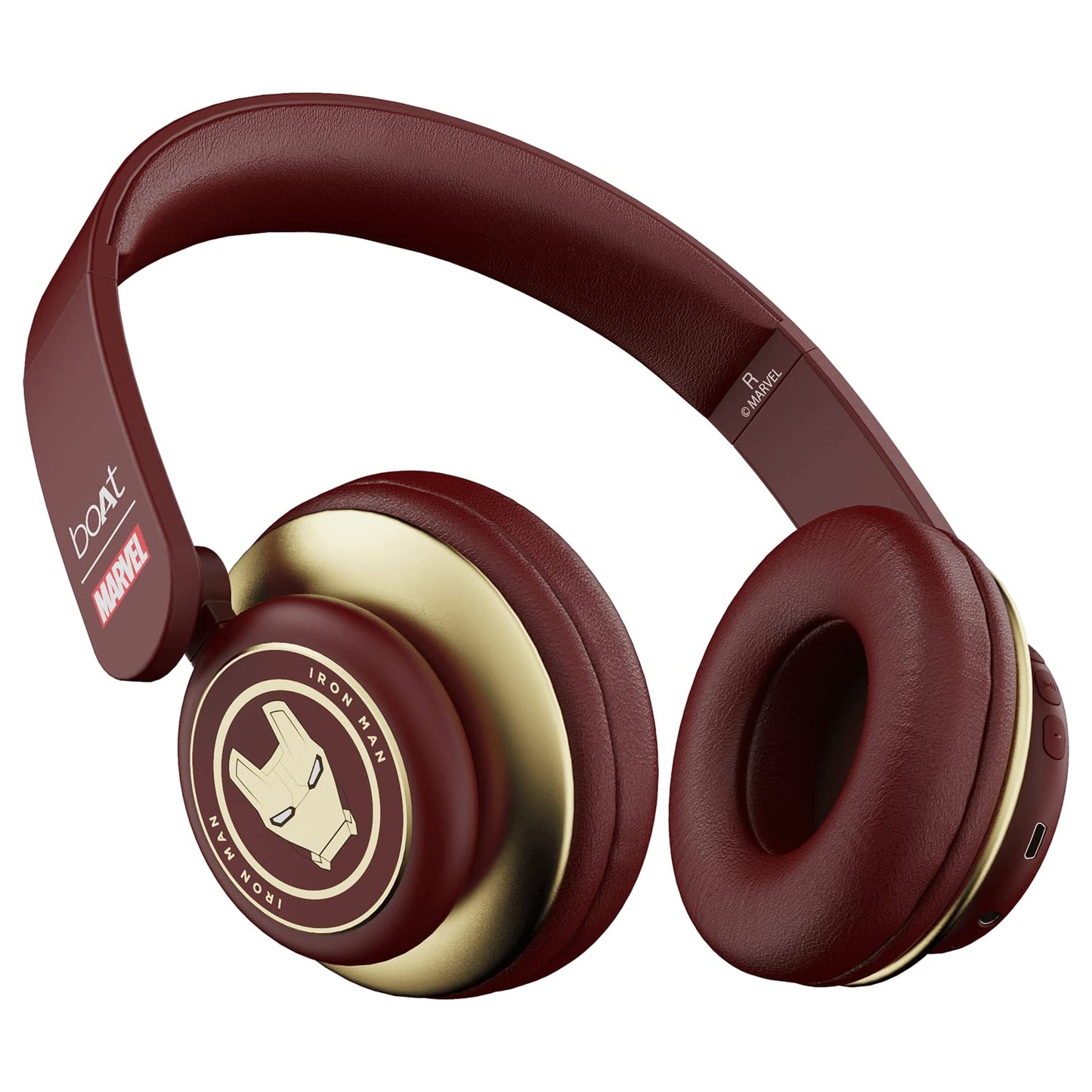 boAt Rockerz 450, 15 HRS Battery, 40mm Drivers, Padded Ear Cushions, Integrated Controls, Dual Modes, On Ear Bluetooth Headphones, Wireless Headphone with Mic (Luscious Black)