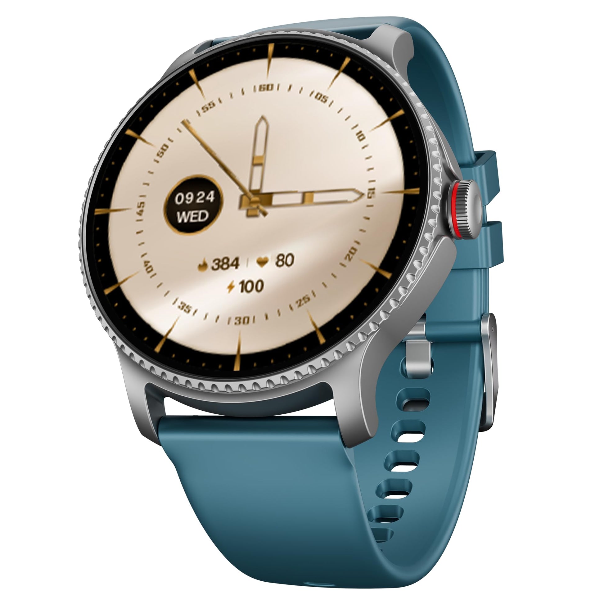 boAt Lunar Discovery w/ 1.39" (3.5 cm) HD Display, Turn-by-Turn Navigation, DIY Watch Face Studio, Bluetooth Calling, Emergency SOS, QR Tray, Smart Watch for Men & Women(Active Black)
