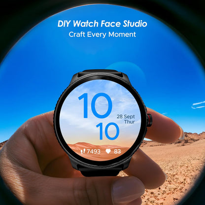 boAt Lunar Discovery w/ 1.39" (3.5 cm) HD Display, Turn-by-Turn Navigation, DIY Watch Face Studio, Bluetooth Calling, Emergency SOS, QR Tray, Smart Watch for Men & Women(Active Black)