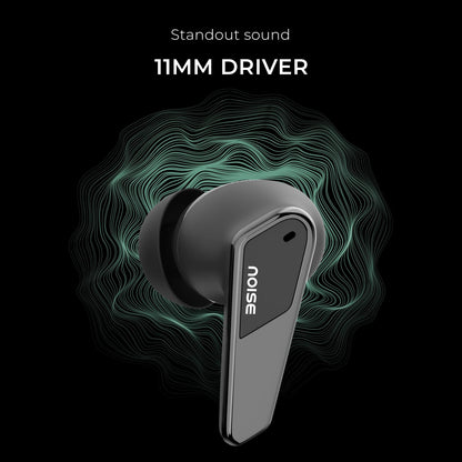 Noise Buds N1 Pro in-Ear Truly Wireless Earbuds with Metallic Finish, ANC(Upto 30dB), 60H of Playtime, Dual Pairing, Instacharge(10 min=200 min), BT v5.3(Chrome Black)