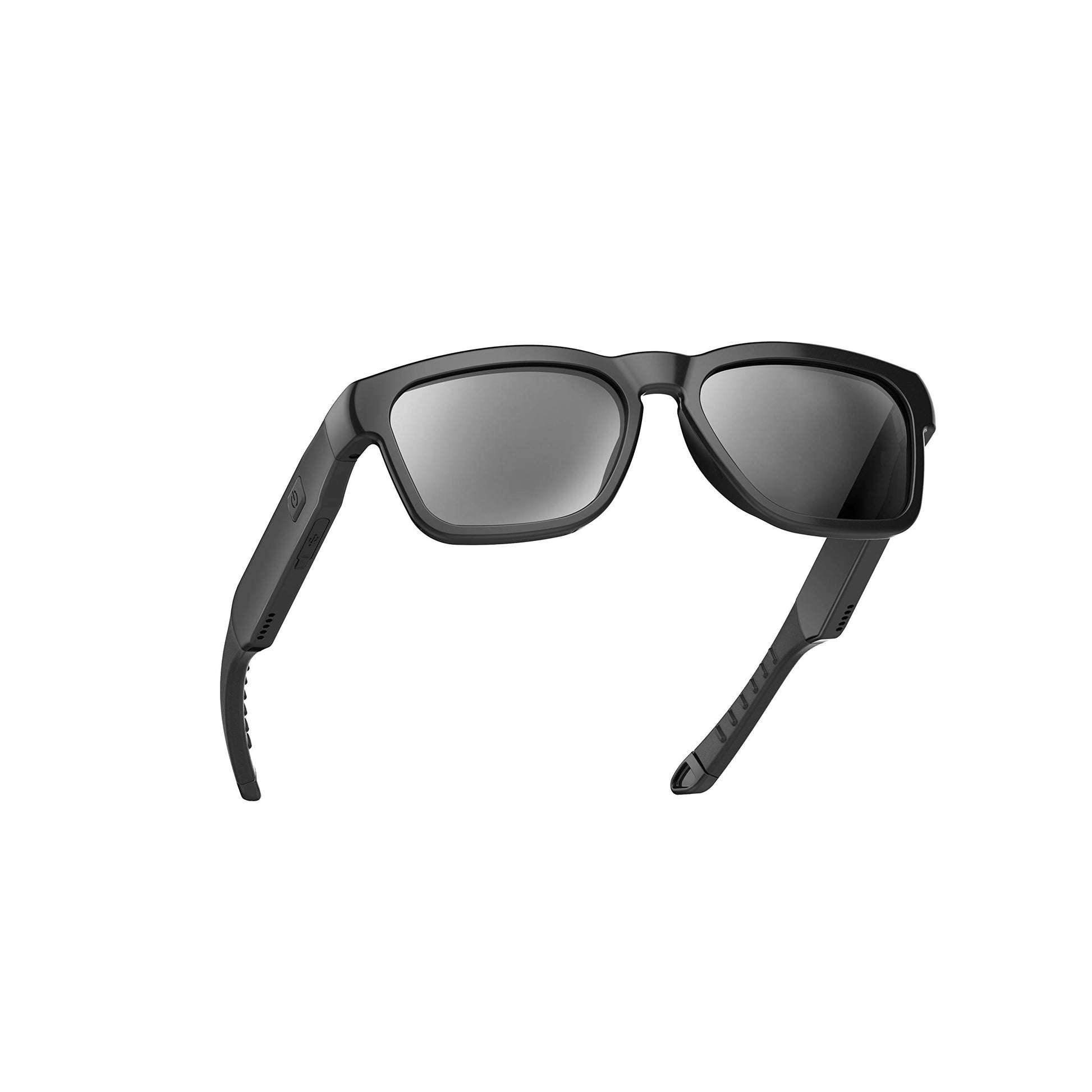 OhO sunshine Unisex-adult Audio Rectangular Polarized Sunglasses, Bluetooth 5.0 Version Wireless, Open Ear Style Listen Music and Calls - Pack of 1 (Black Frame-black Lens, One Size)